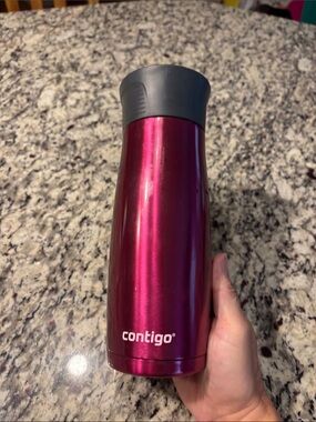 Contigo Metallic Fuchsia Travel Tumbler with Gray Lid